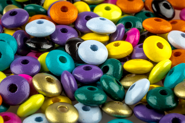 Linsenperlen 10mm rund in 33 Farben