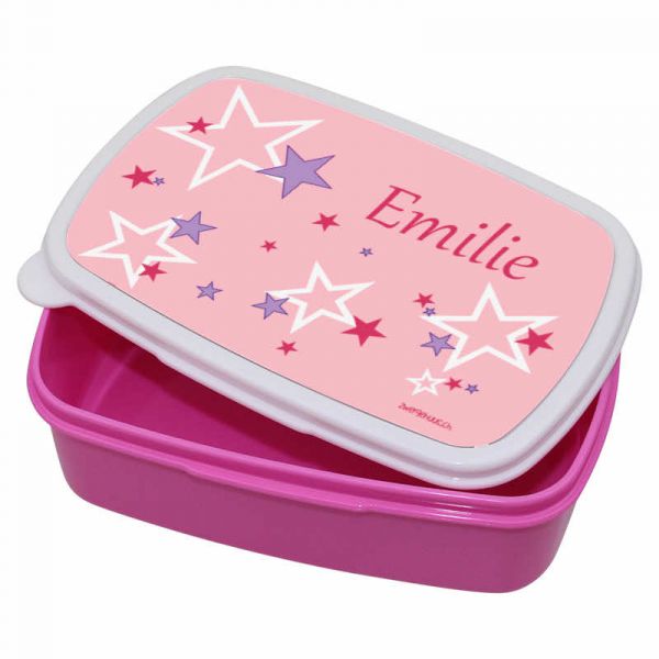 Lunchbox Kunststoff Sternchen rosa
